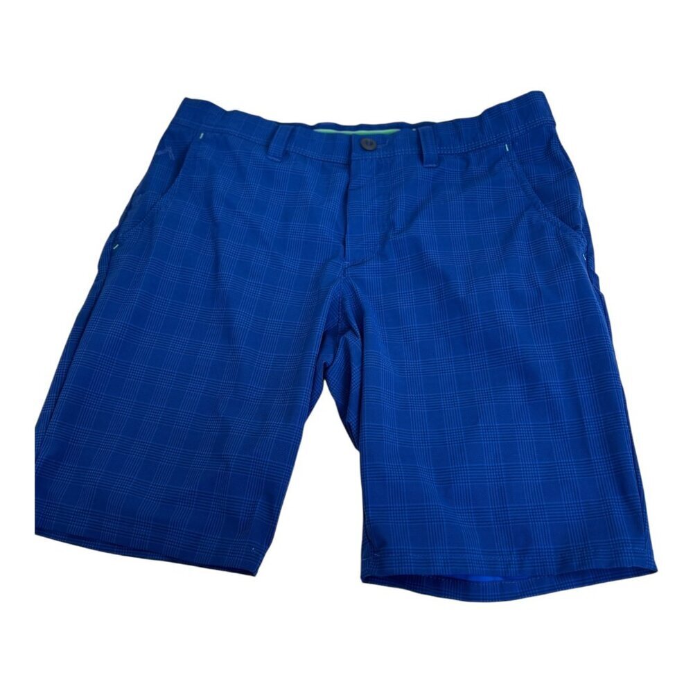 Alberto Golf Shorts Mens Navy Regular Fit‎ Earnie Revolutional Size 33 Striped